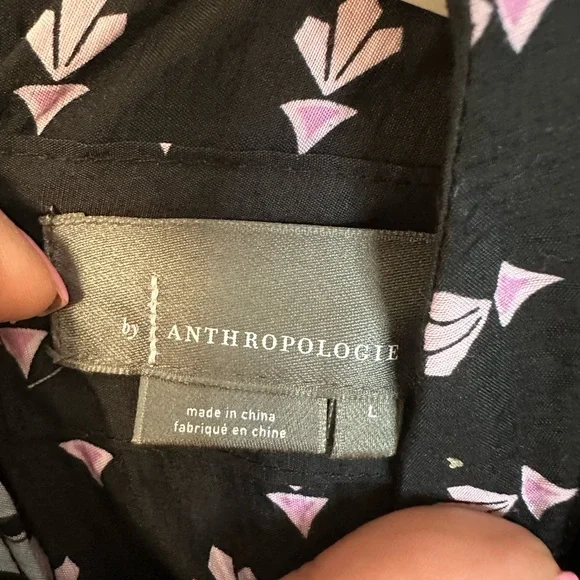 Anthropologie Dasha Smocked Midi Floral Tie Bohemian Dress Size Large - Picture 9 of 17